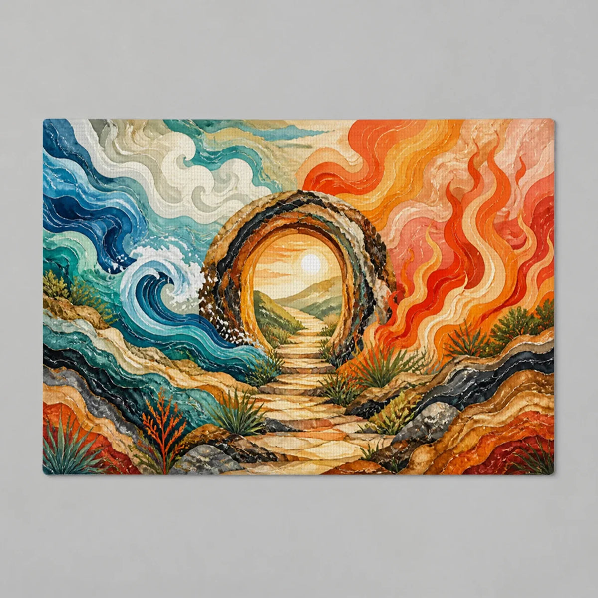 Earthfire Gate Elemental doormat mockup view 1