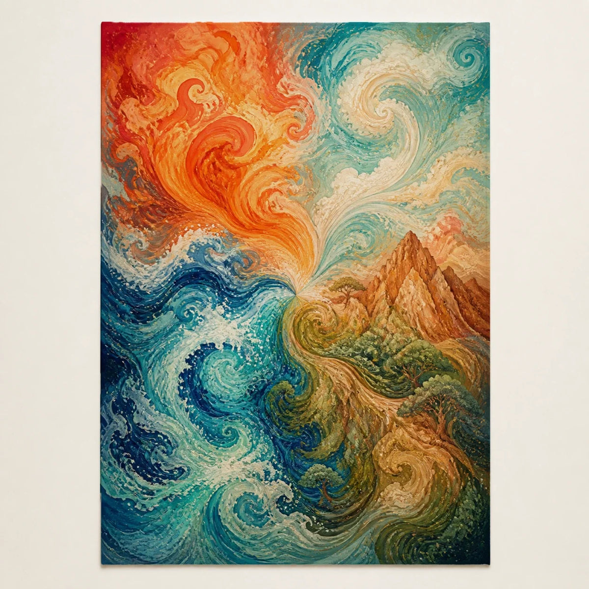 Elemental Harmony Elemental fleece blanket mockup view 1