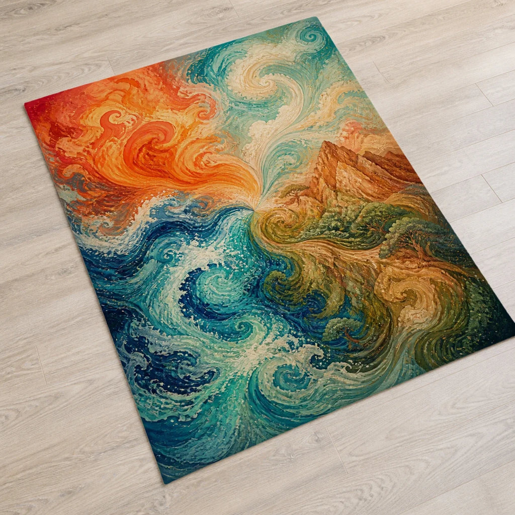 Elemental Harmony Elemental fleece blanket mockup view 2