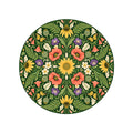 Garden Kaleidoscope Round Rug on a clean white background