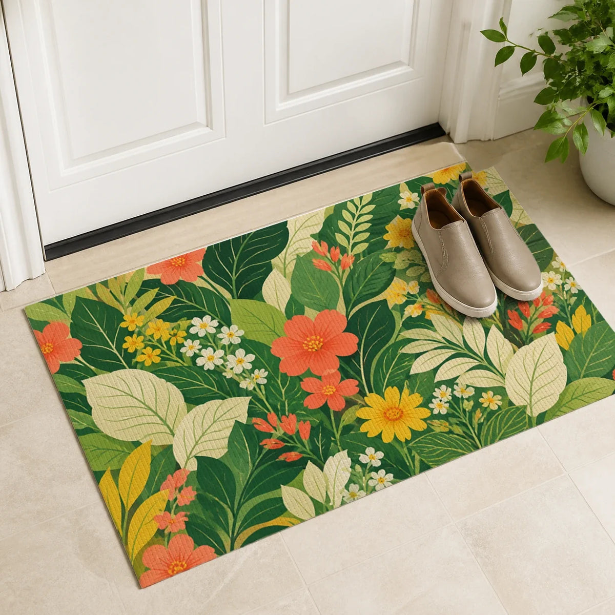 Garden Threshold Chloris doormat mockup view 3
