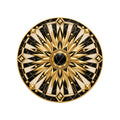 Gilded Radiance Round Rug on a clean white background