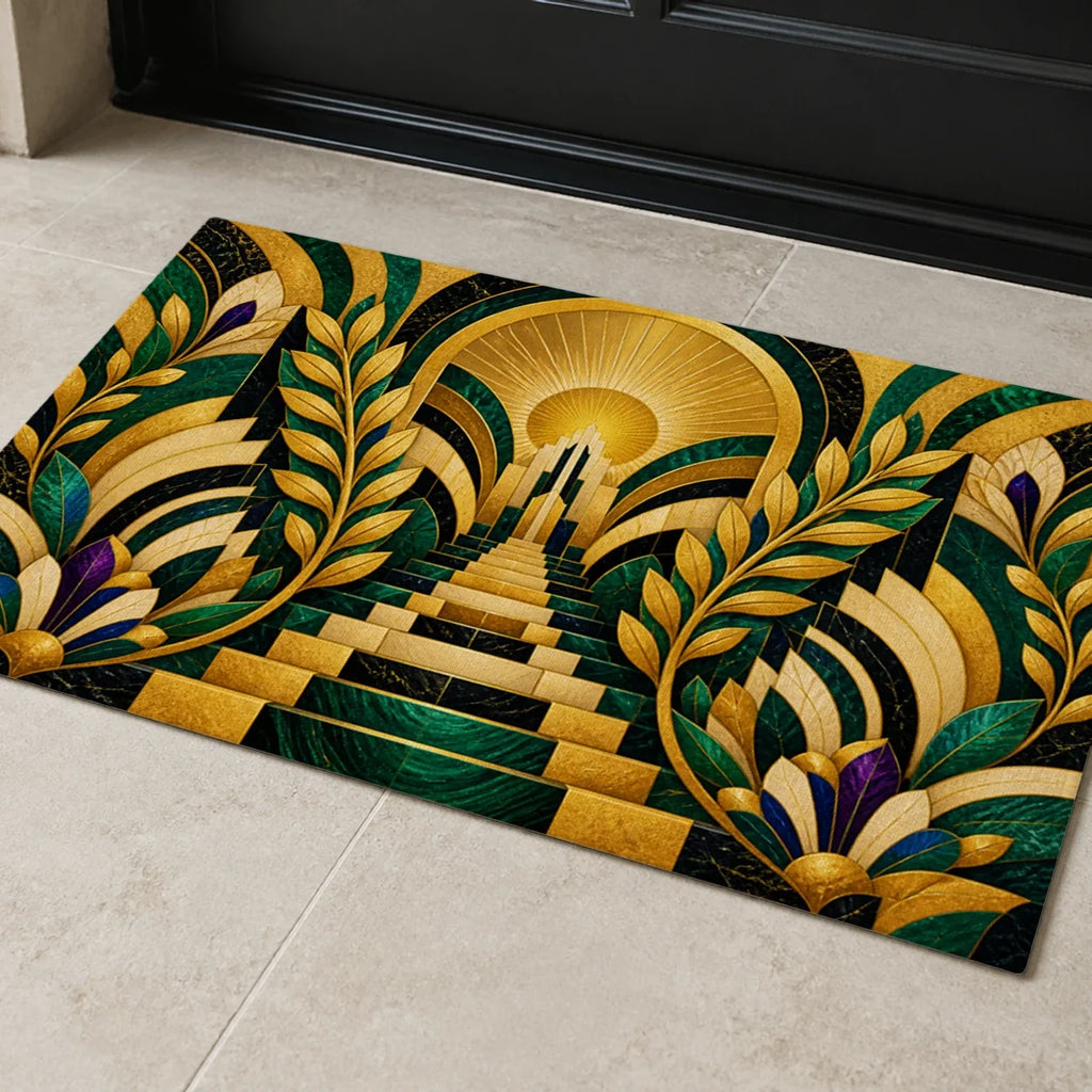 Golden Entry Plutus Vibe doormat mockup view 2