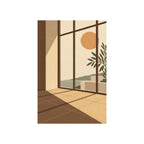 Kartela Daylight washable modern sea view area rug in Beige, flat product view on a white background