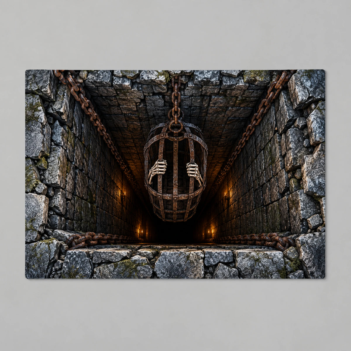 Crypt Chain Lift 3D Halloween Doormat flat product view