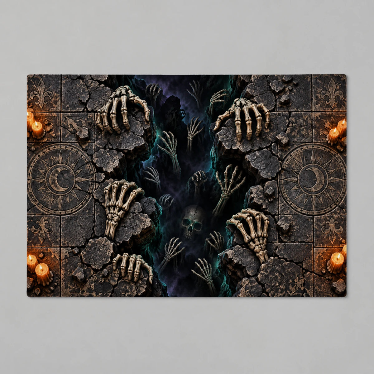 Skeleton Hands Below 3D Halloween Doormat product view