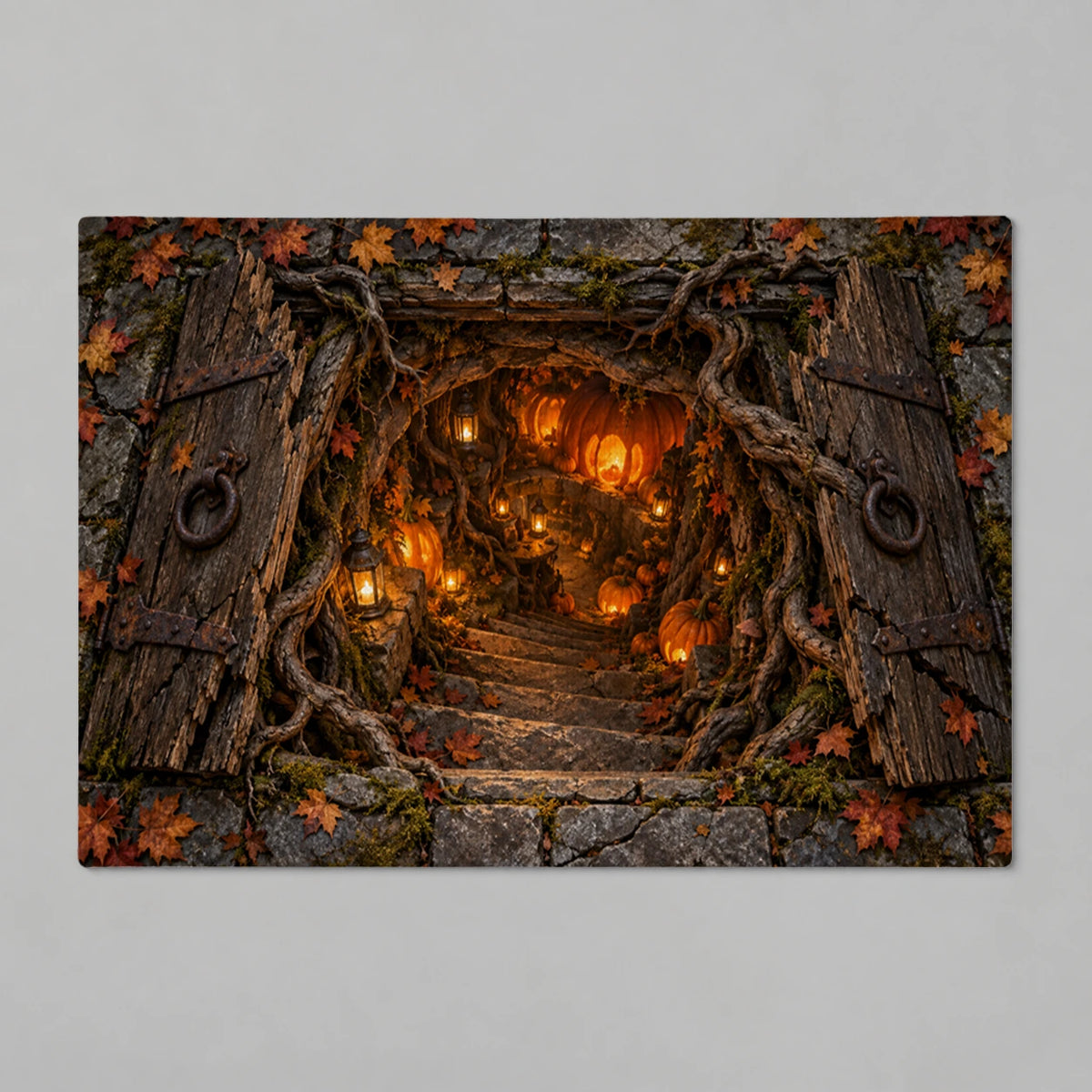 Pumpkin Root Trapdoor 3D Halloween Doormat doormat product view