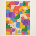 Happy Blocks Color Pop fleece blanket mockup view 1