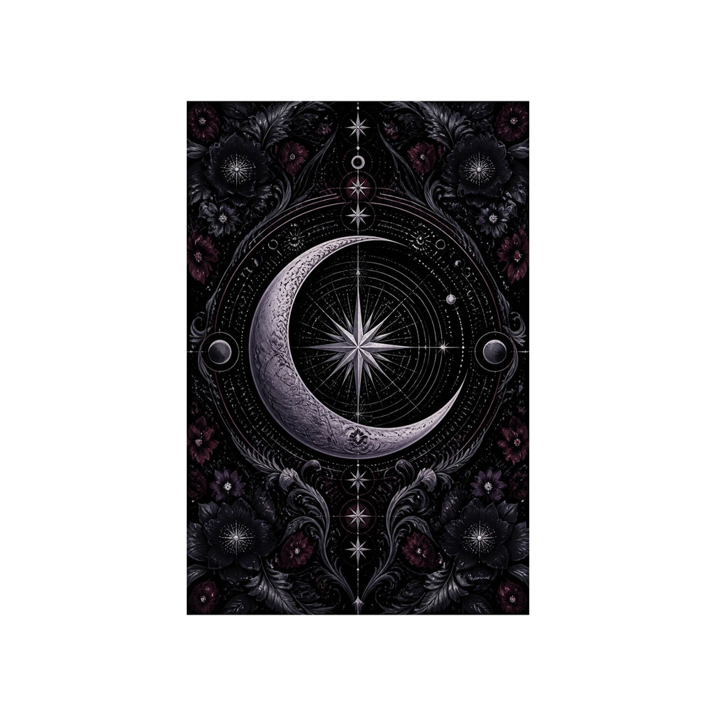 Celestial Emblem Black and Violet Area Rug — main product view