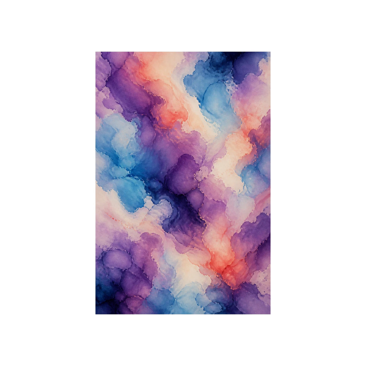 Fluid Atmosphere Purple Abstract Area Rug — main product view