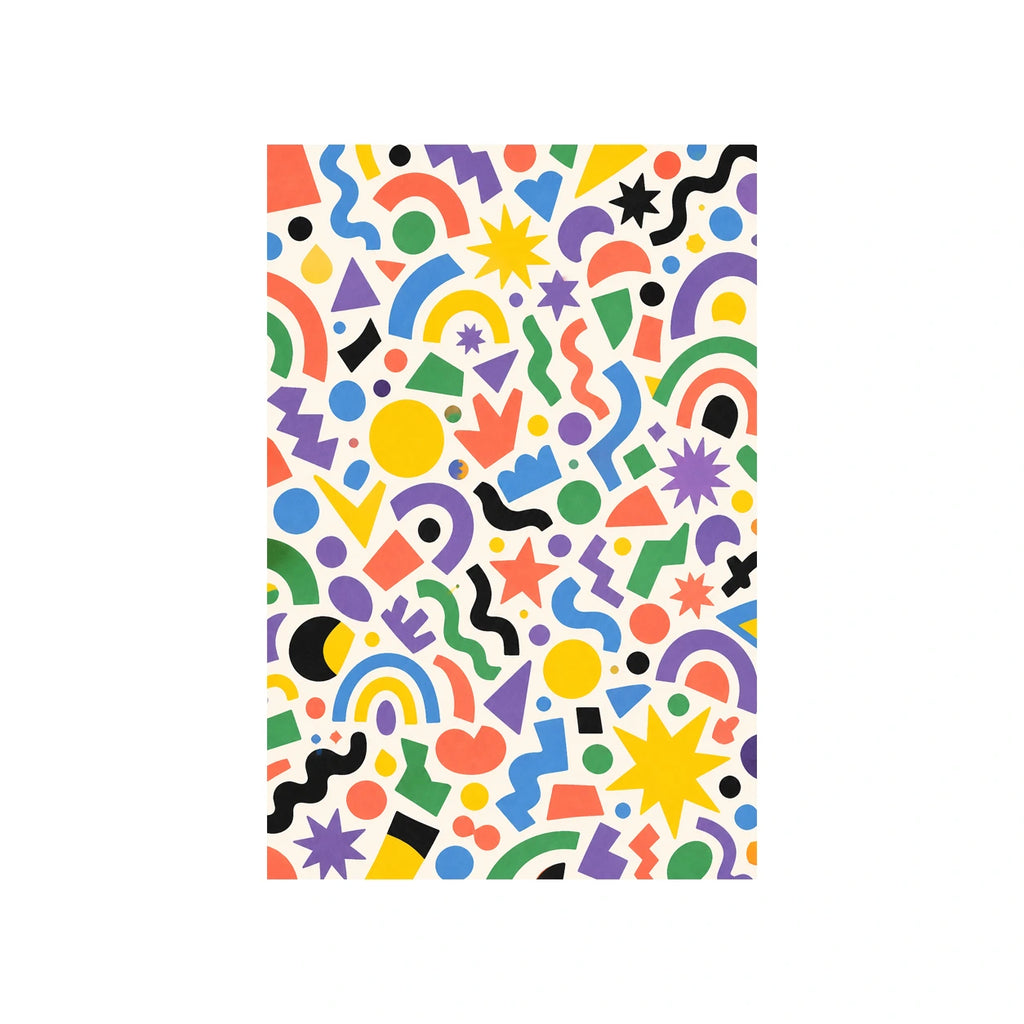 Geometric Confetti Colorful Modern Area Rug — main product view