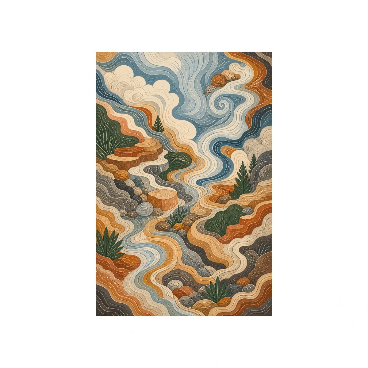 Earth and Air Balance Nature-Inspired Area Rug — main product view