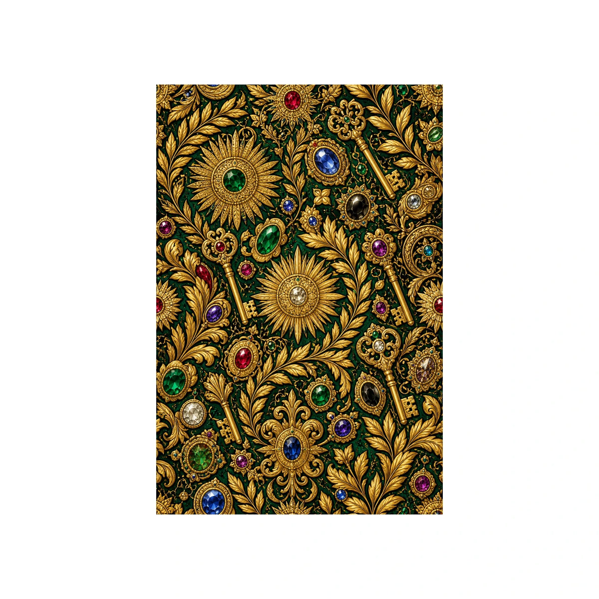 Golden Abundance Emerald Luxury Area Rug — main product view
