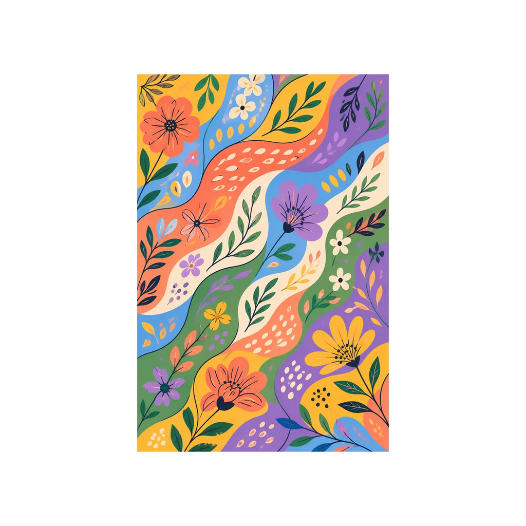 Flowing Color Blocks Playful Abstract Area Rug — main product view