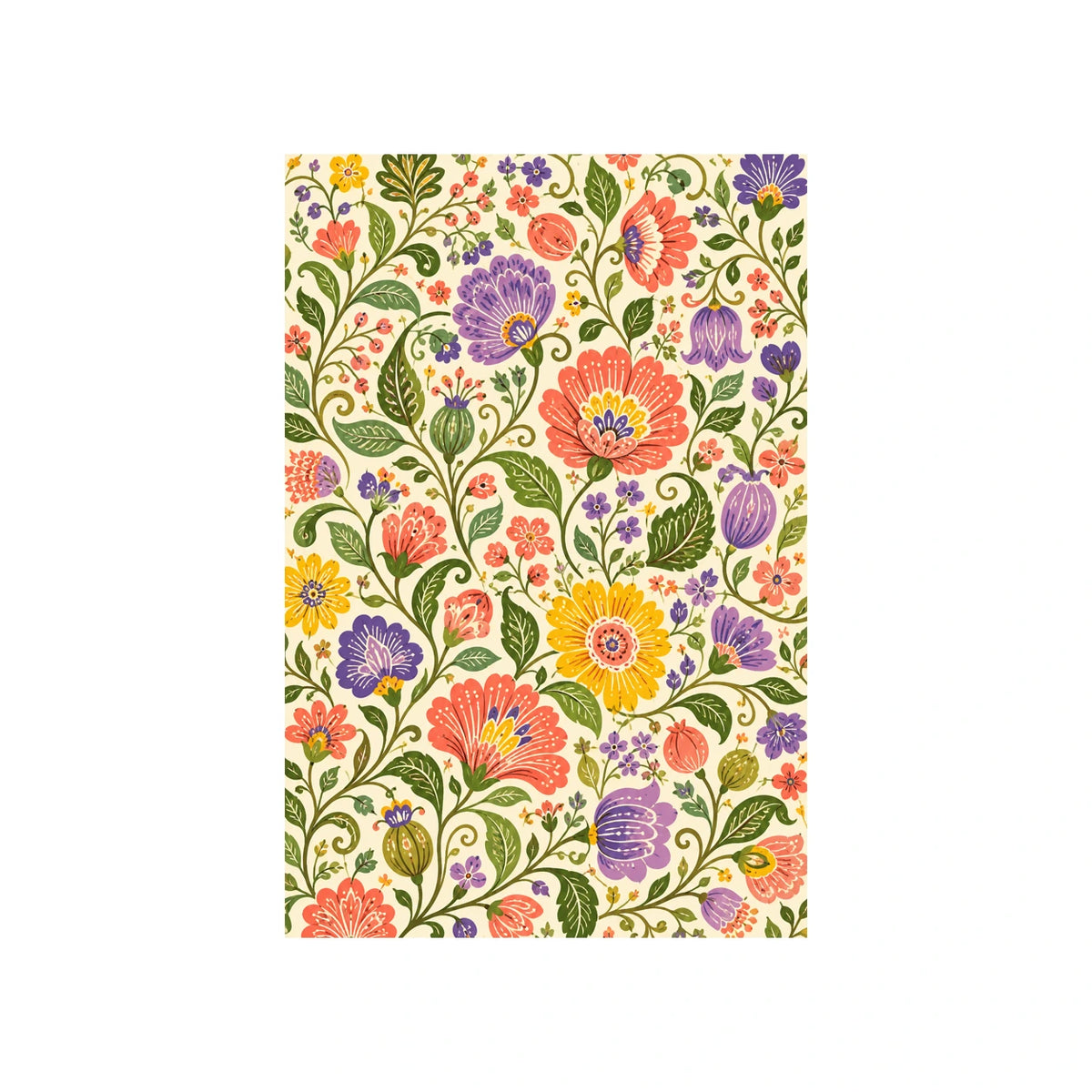 Wild Garden Colorful Floral Area Rug — main product view