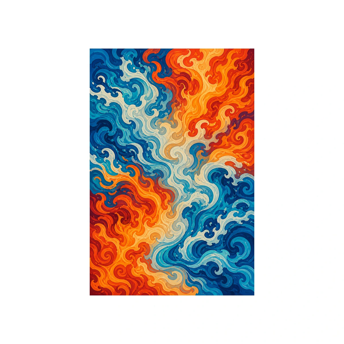 Fire and Water Fusion Elemental Area Rug — main product view