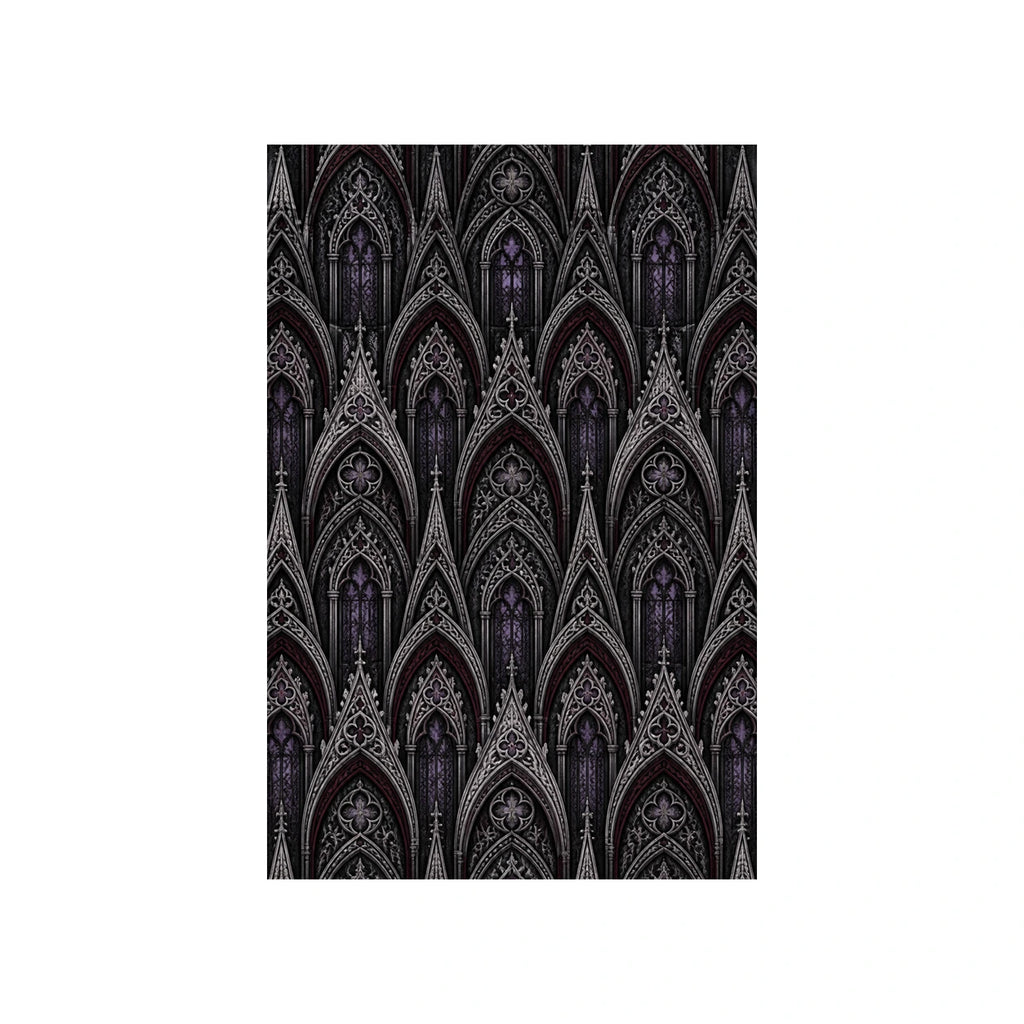 Gothic Arches Dark Architectural Area Rug — main product view