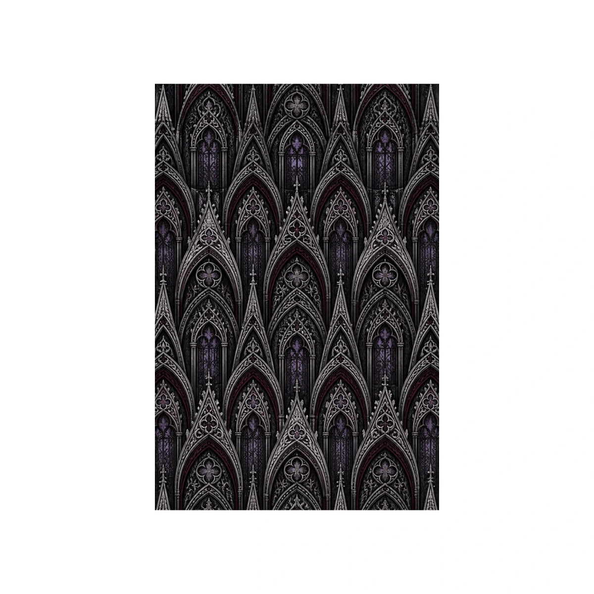 Gothic Arches Dark Architectural Area Rug — main product view
