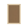 Kartela Fine Stripe washable striped bordered area rug in Beige, flat product view on a white background