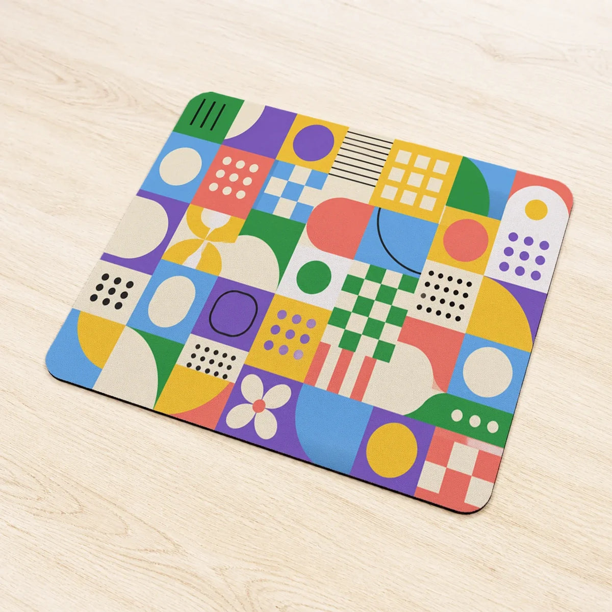 Joy Grid Color Pop mousepad mockup view 2