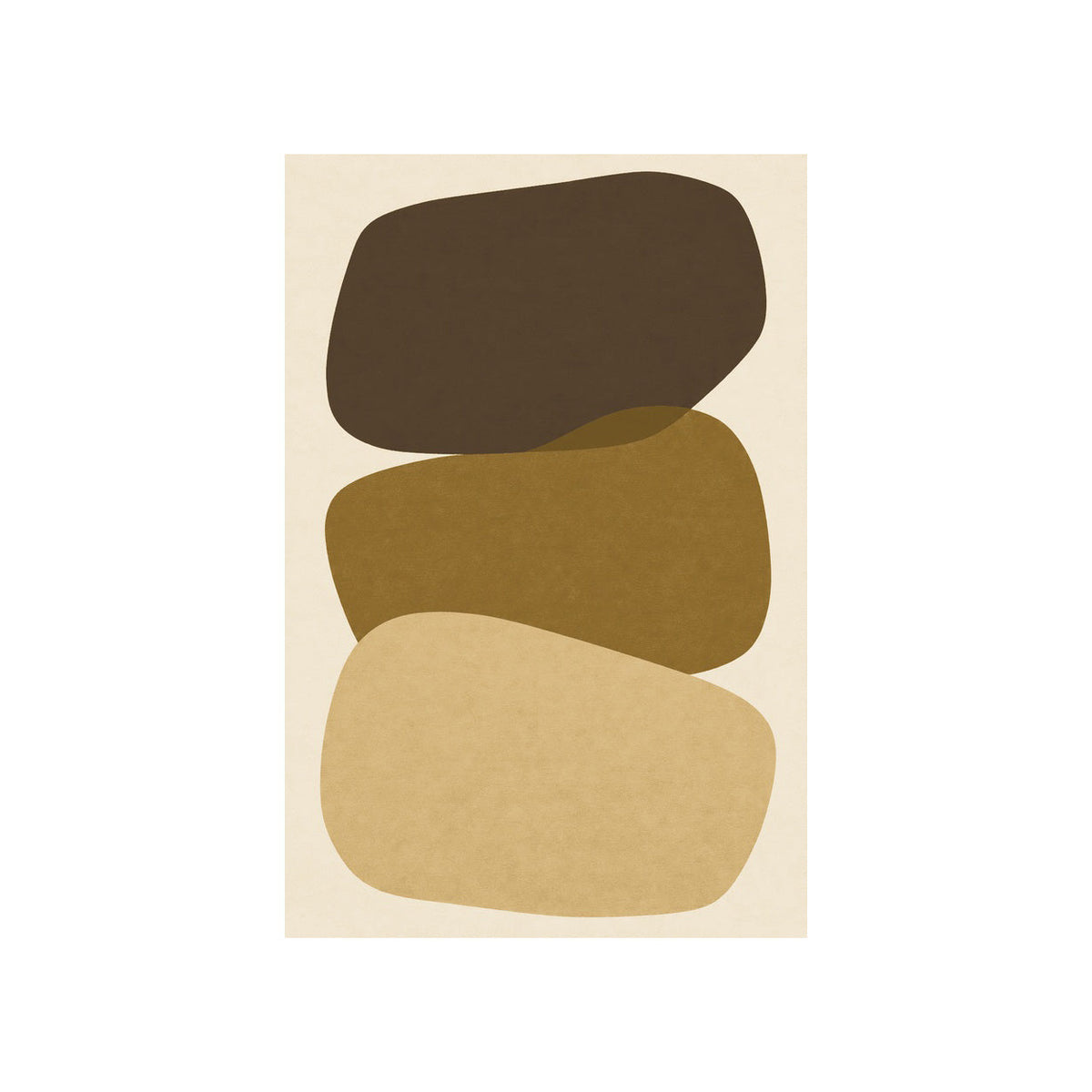 Kartela Cairn washable modern stone area rug in Mustard, flat product view on a white background