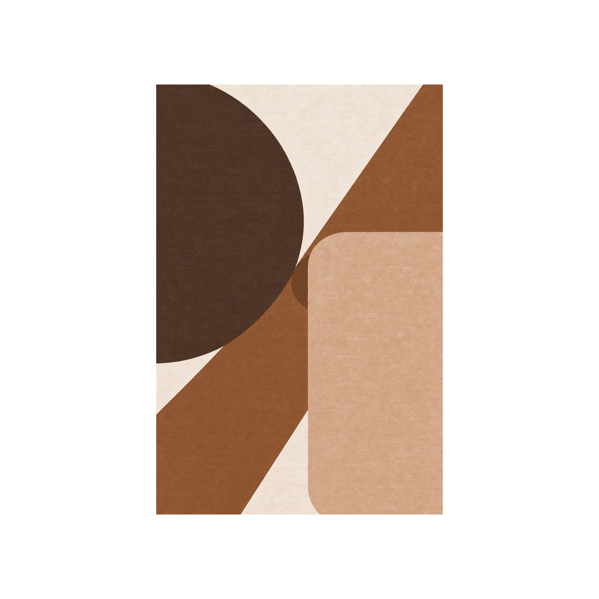 Kartela Intersect washable geometric modern area rug in Copper, flat product view on a white background