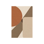 Kartela Intersect washable geometric modern area rug in Beige, flat product view on a white background