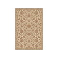 Kartela Persian Field washable vintage Persian style area rug in Beige, flat product view on a white background