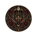 Midnight Moth Circle Round Rug on a clean white background