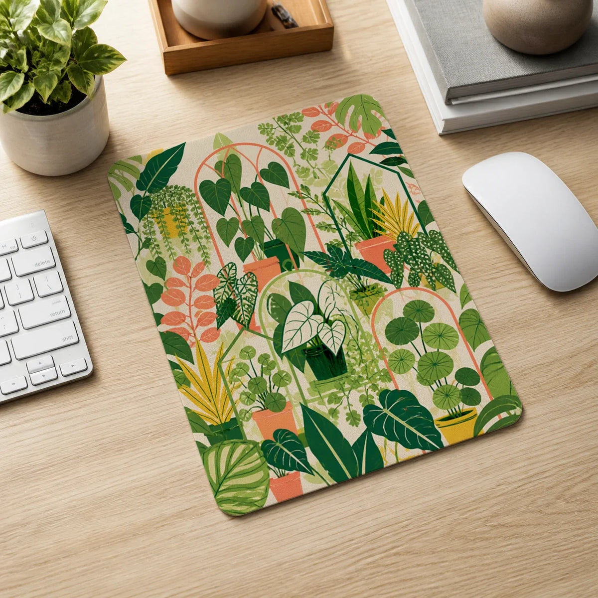 Mini Greenhouse Chloris mousepad mockup view 3
