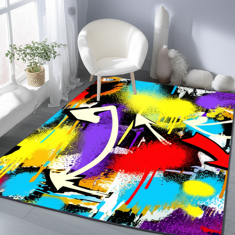 Graffiti Art Puffy Rug