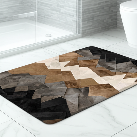 Abstract Geometric Bathroom Mat