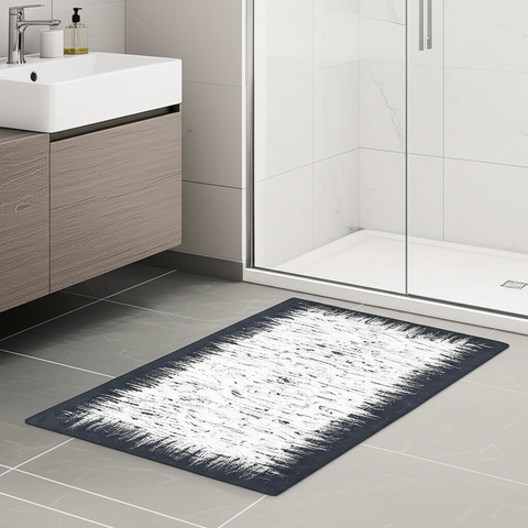 Modern Brushstroke Bathroom Mat