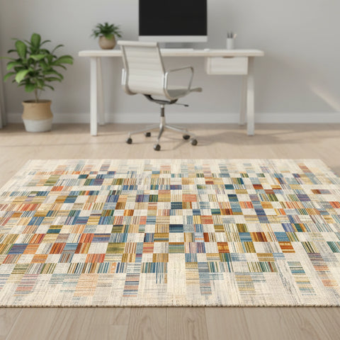 Geometric Patchwork Rug