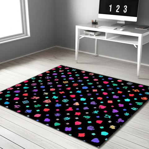 Colorful Shapes Puffy Rug