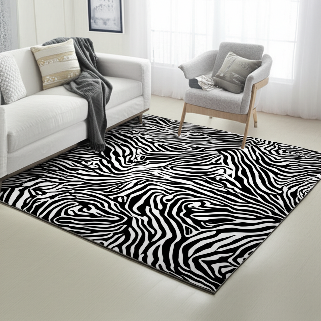 Zebra Print Premium Rug