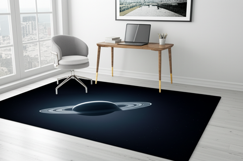 Celestial Saturn Puffy Rug