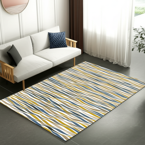 Abstract Wavy Lines Premium Rug