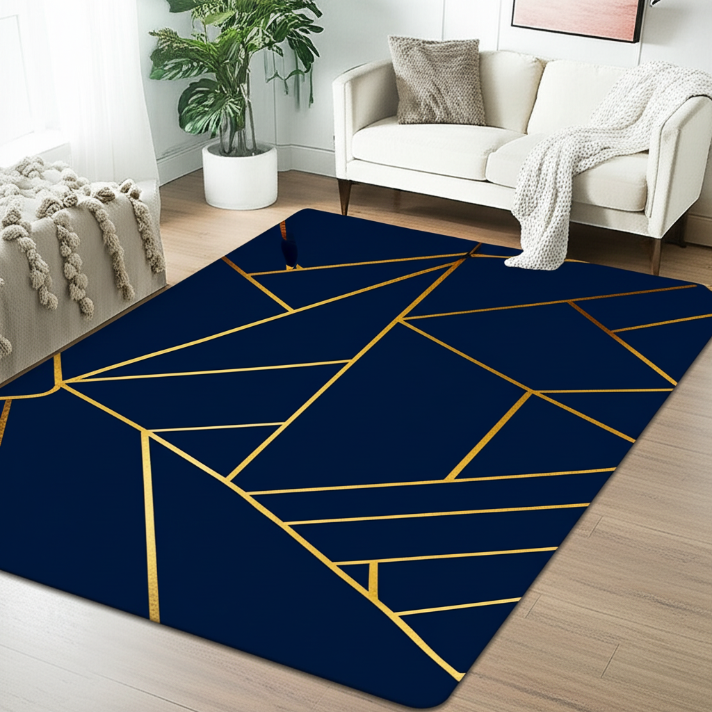Geometric Lines Premium Rug