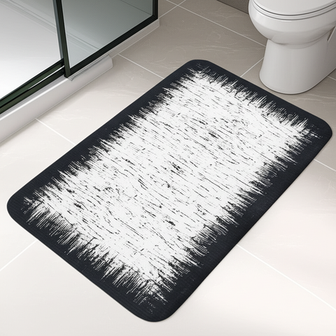 Modern Brushstroke Bathroom Mat