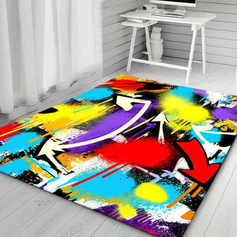 Graffiti Art Puffy Rug