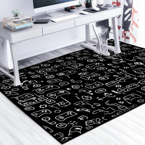 Gamer Pattern Puffy Rug