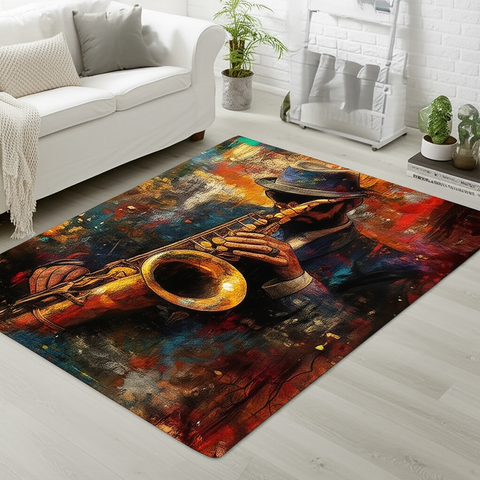 Jazz Musician Premium Rug