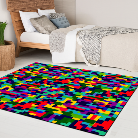 Pixel Art Puffy Rug