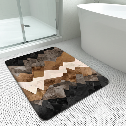 Abstract Geometric Bathroom Mat