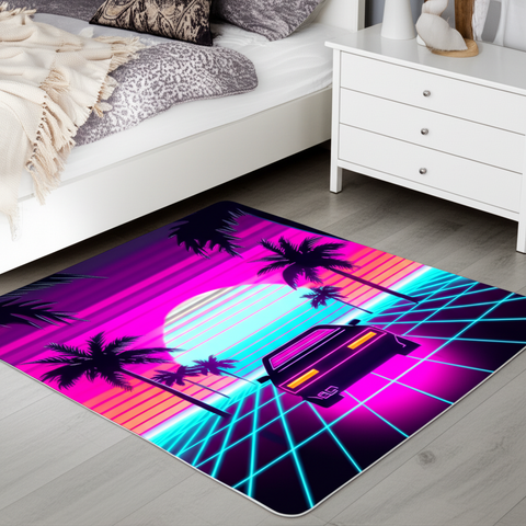 Retro Wave Puffy Rug