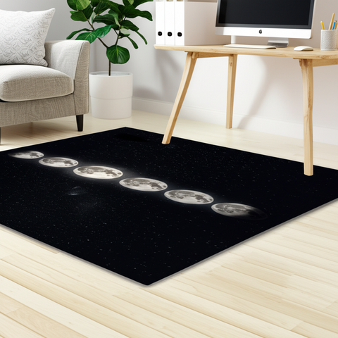 Lunar Phases Puffy Rug
