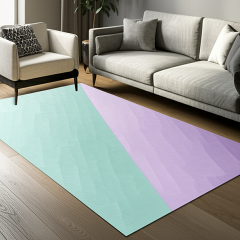 Modern Pastel Puffy Rug
