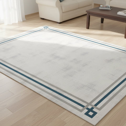 Geometric Border Rug