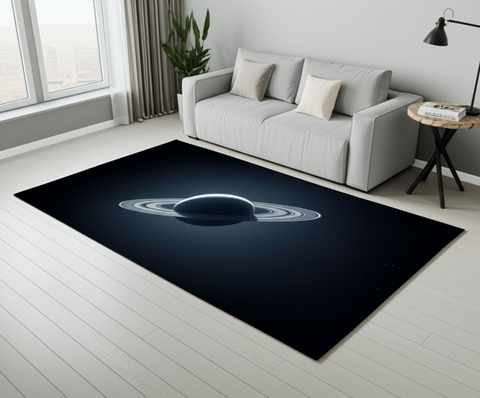 Celestial Saturn Puffy Rug